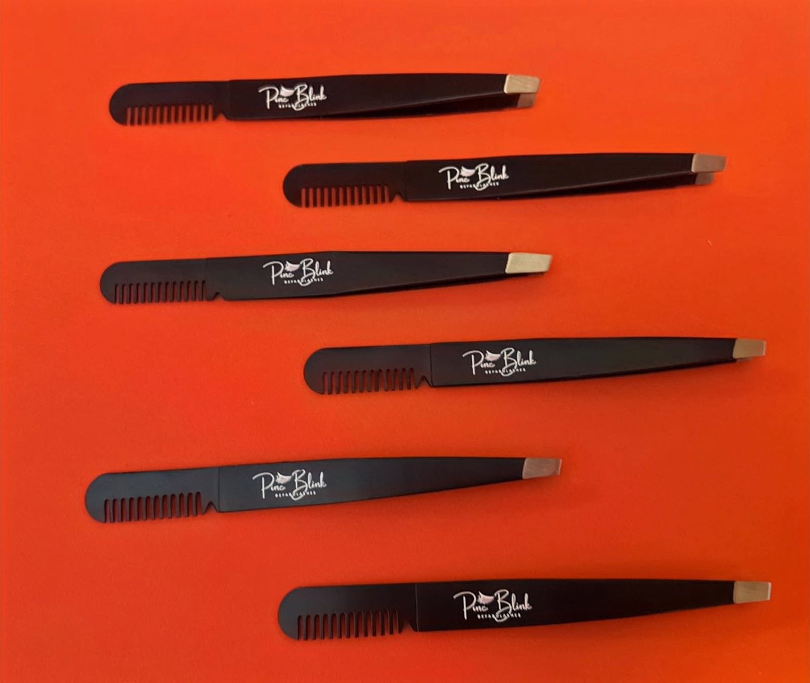 Matte Black Tweezer & Brush Combo